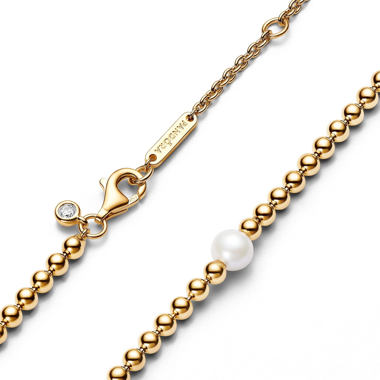 Treated Freshwater Cultured Pearl & Beads Collier Necklace Premium Fashion Jewelry Gift Collection