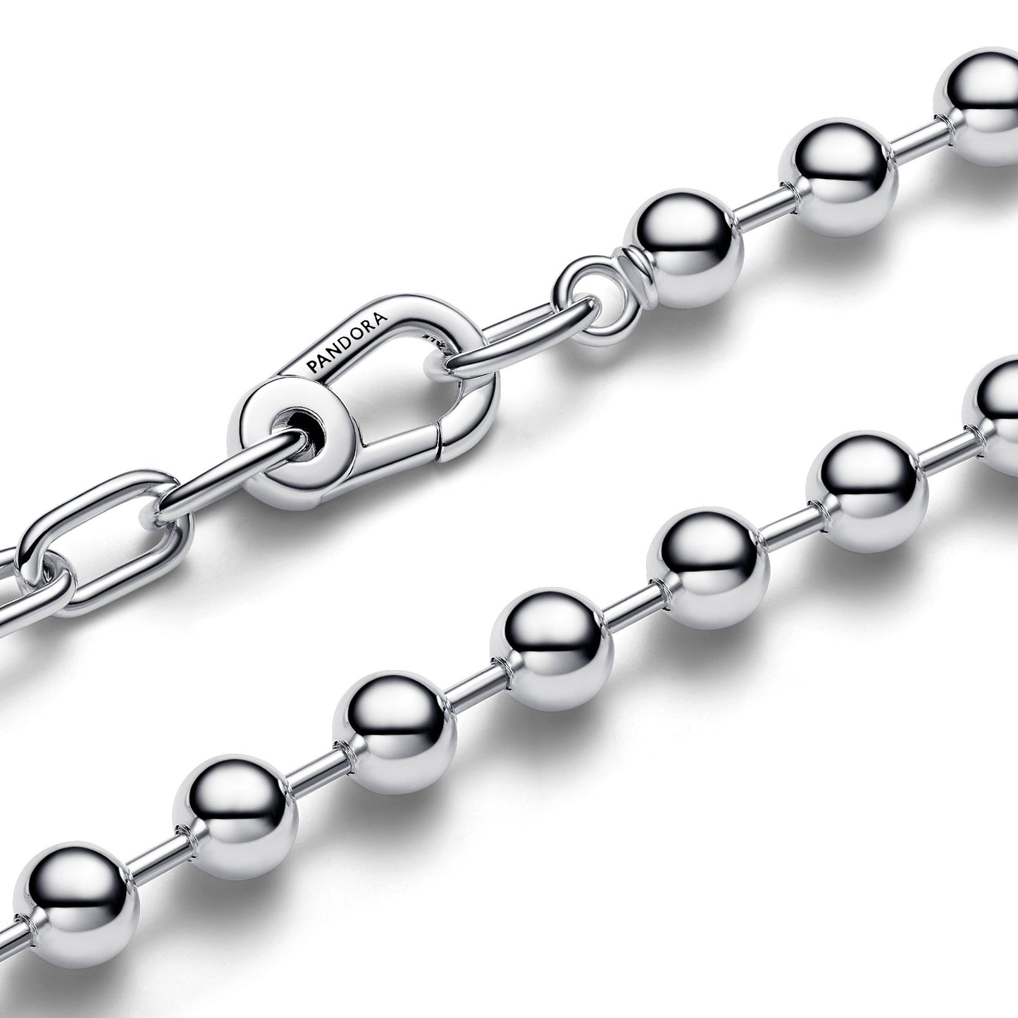Pandora ME Metal Bead & Link Chain Necklace Premium Fashion Jewelry Gift Collection