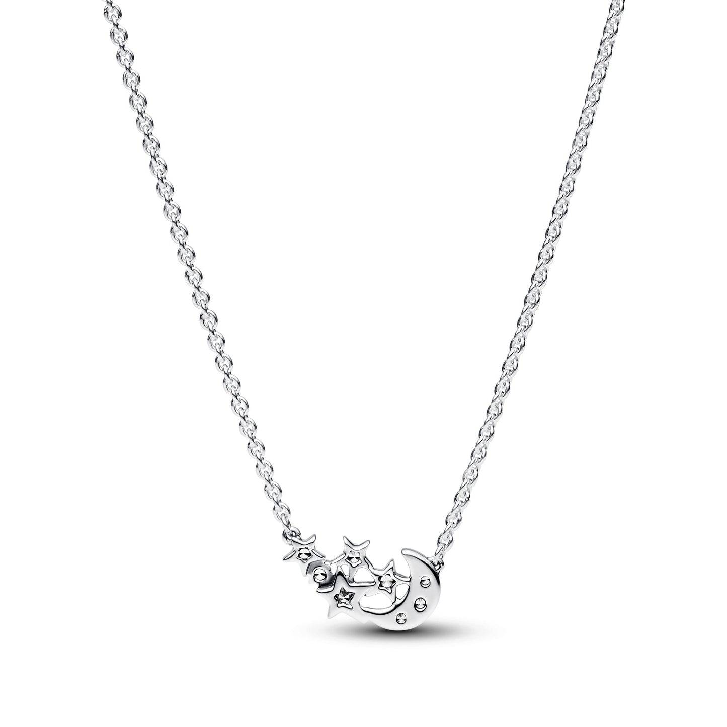 Sparkling Moon & Star Collier Necklace Premium Fashion Jewelry Gift Collection
