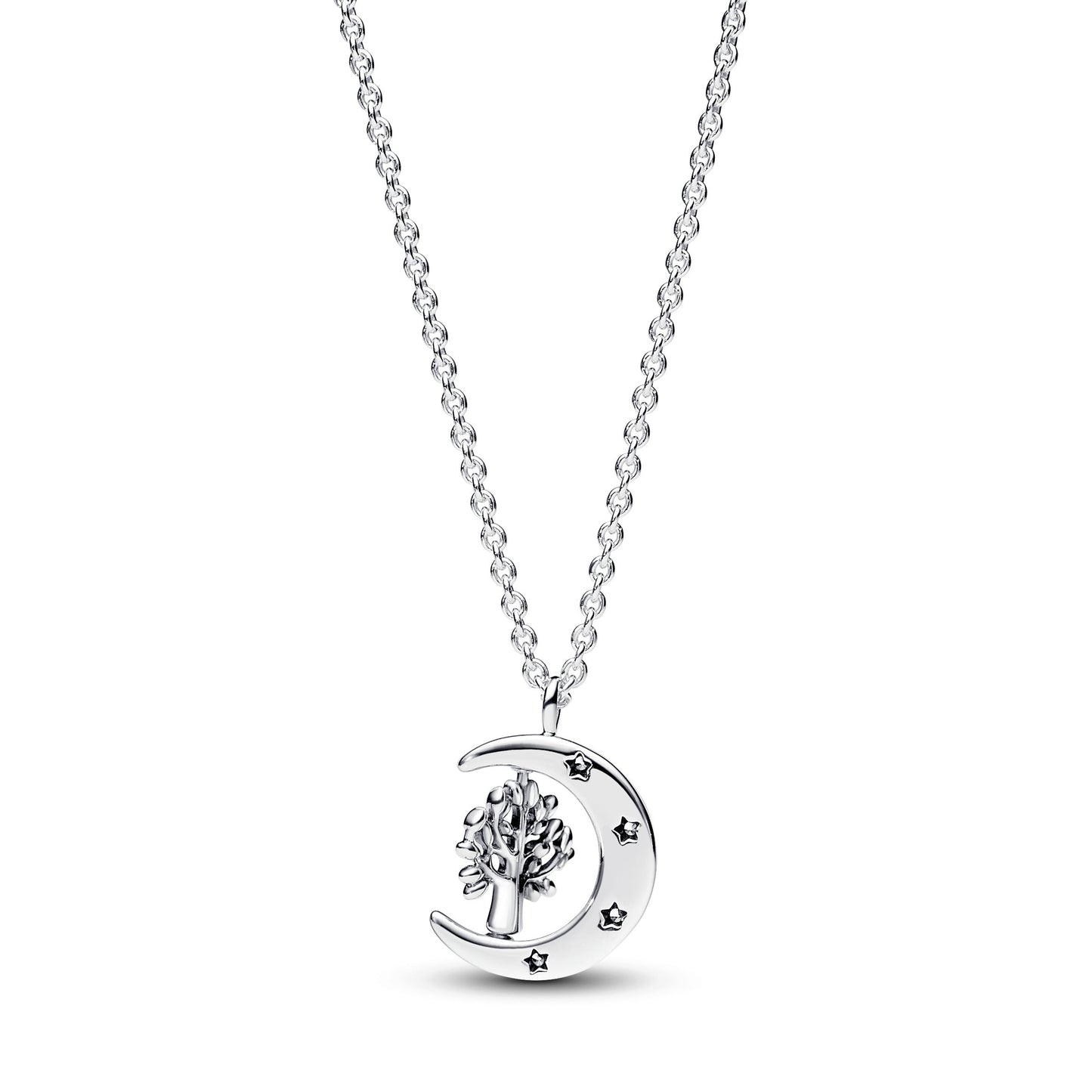 Moon & Spinning Tree of Life Pendant Necklace Premium Fashion Jewelry Gift Collection