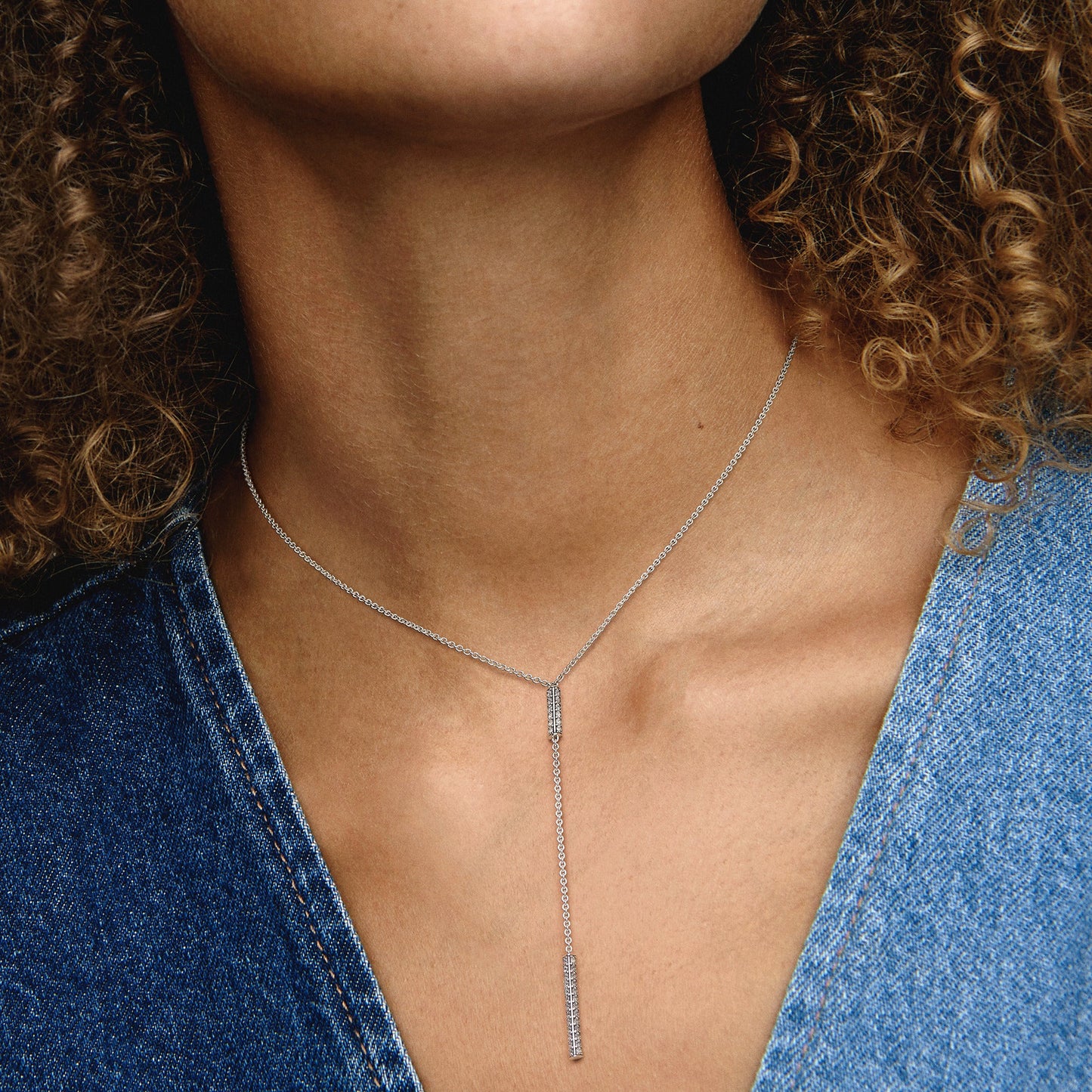 Pandora Timeless Pavé Prism Drop Necklace Premium Fashion Jewelry Gift Collection