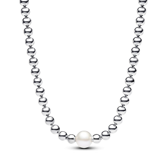 Treated Freshwater Cultured Pearl & Beads Collier Necklace Premium Fashion Jewelry Gift Collection