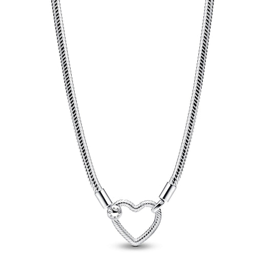 Heart Closure Snake Chain Necklace Premium Fashion Jewelry Gift Collection