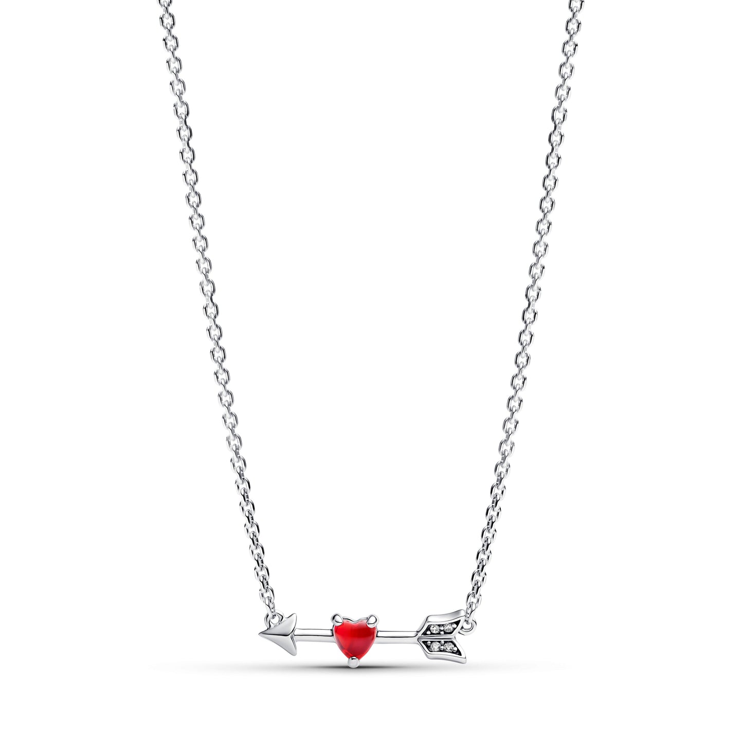 Arrow & Murano Glass Heart Necklace Premium Fashion Jewelry Gift Collection