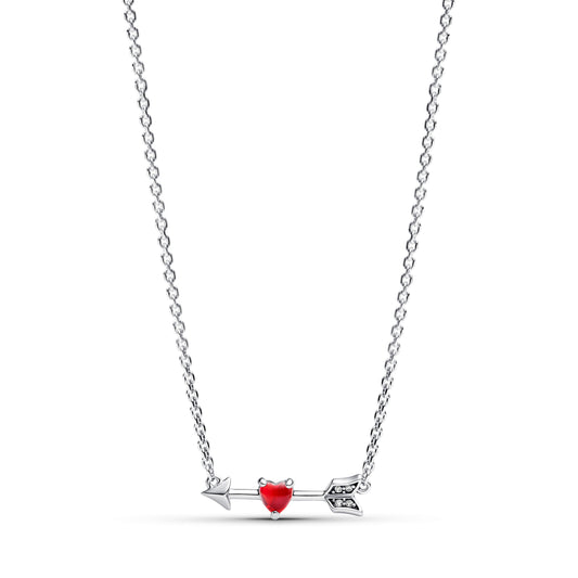 Arrow & Murano Glass Heart Necklace Premium Fashion Jewelry Gift Collection