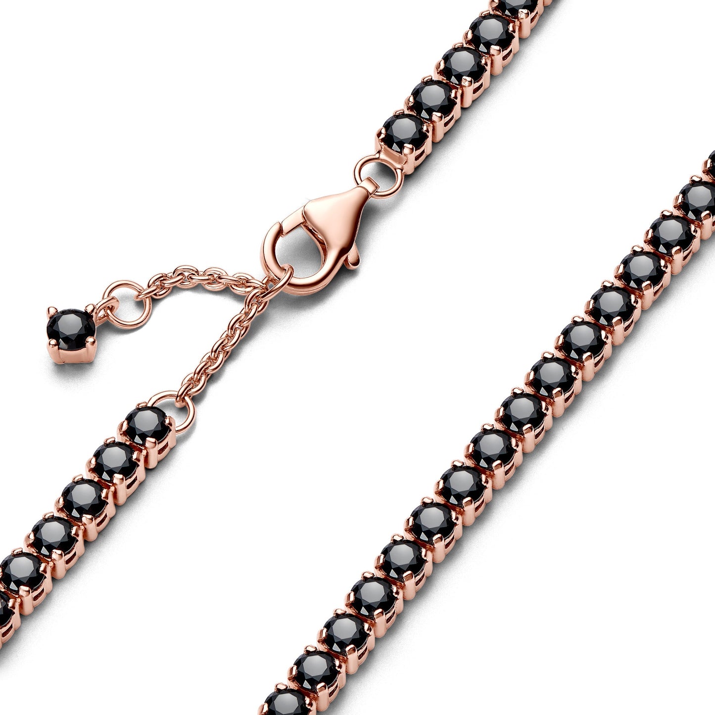 Black Sparkling Tennis Bracelet Premium Fashion Jewelry Gift Collection