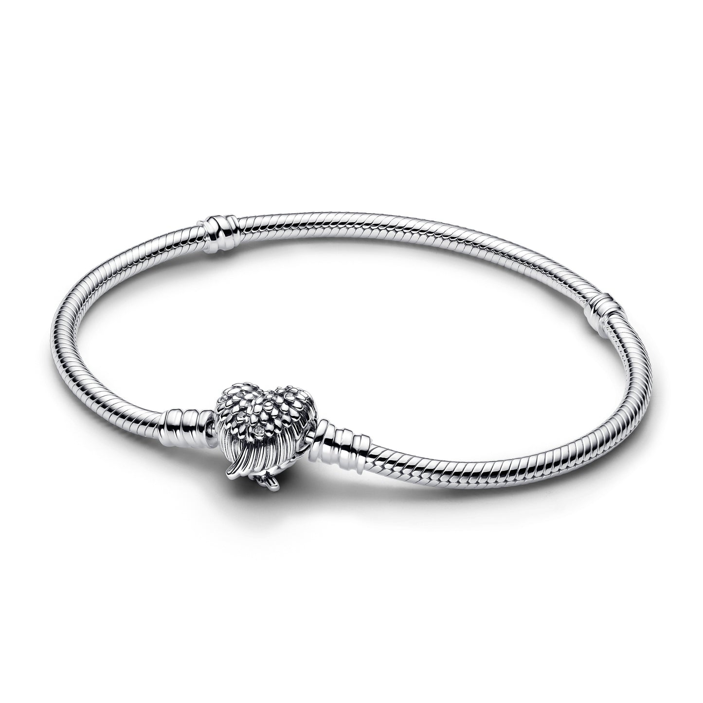 Heart Wings Clasp Snake Chain Bracelet Premium Fashion Jewelry Gift Collection