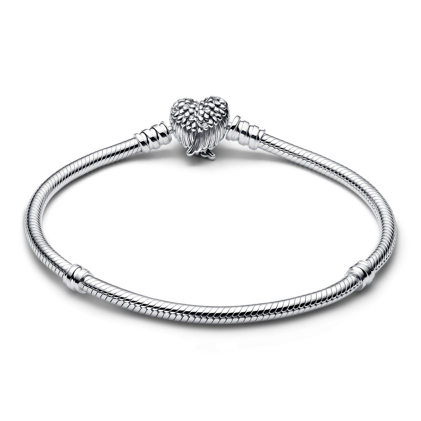Heart Wings Clasp Snake Chain Bracelet Premium Fashion Jewelry Gift Collection