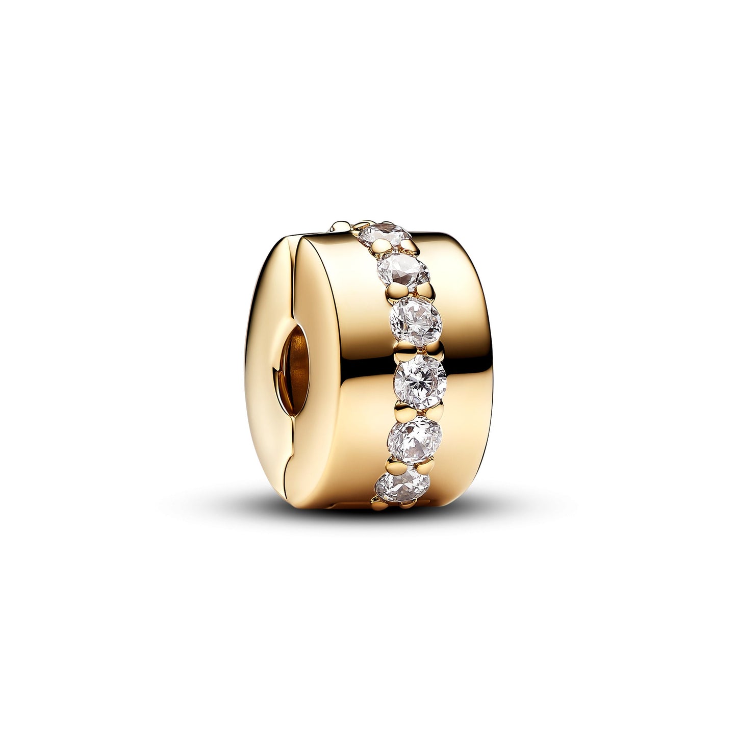Clear Sparkling Row Clip Charm Premium Fashion Jewelry Gift Collection