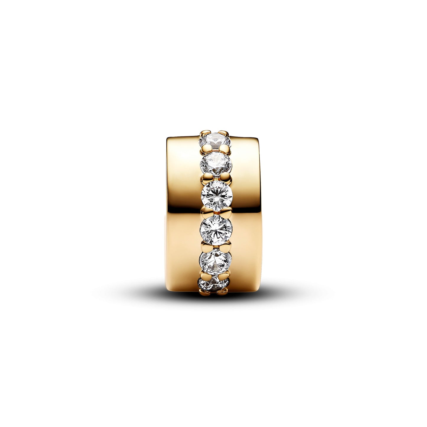 Clear Sparkling Row Clip Charm Premium Fashion Jewelry Gift Collection