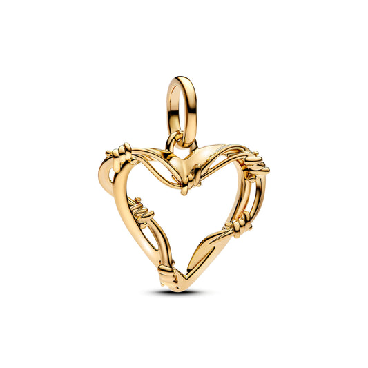 Wire Heart Dangle Charm Premium Fashion Jewelry Gift Collection