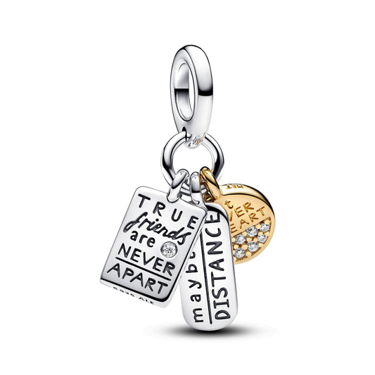 Friendship Triple Dangle Charm Premium Fashion Jewelry Gift Collection