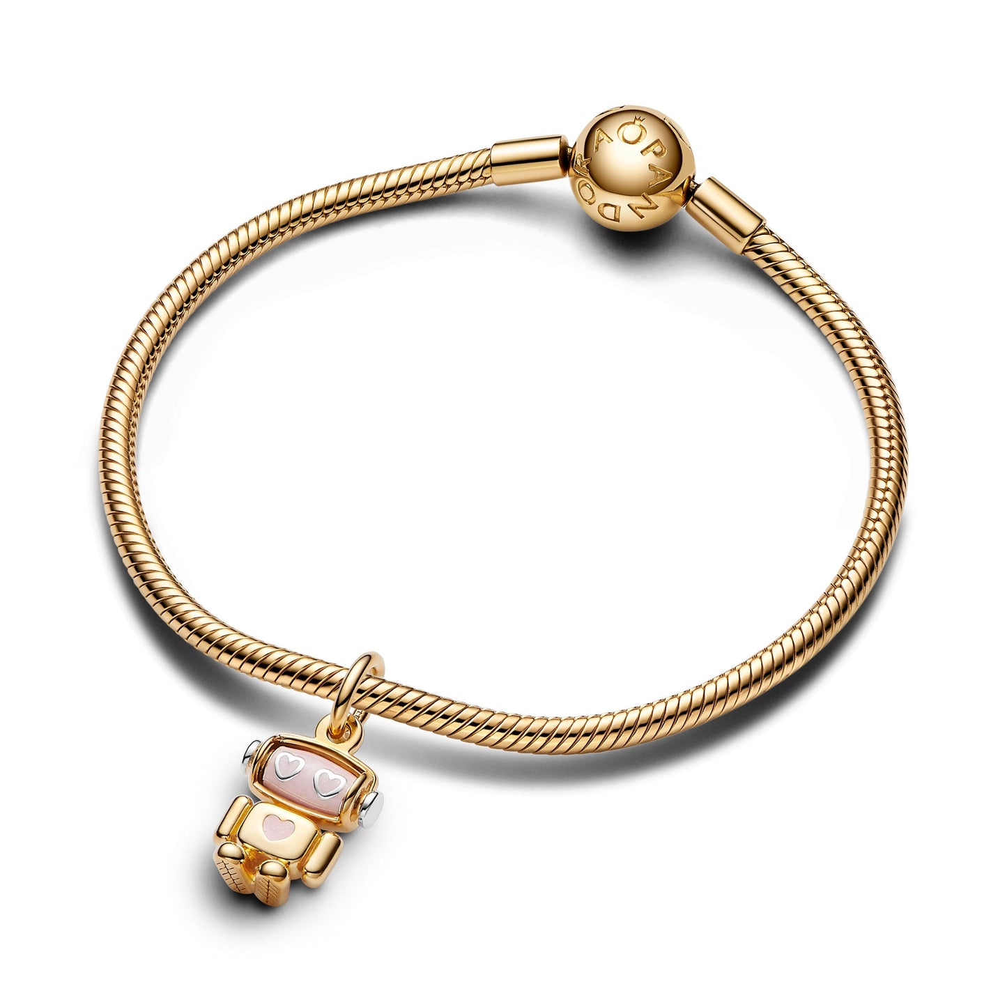 Spinnable Face Robot Dangle Charm Premium Fashion Jewelry Gift Collection