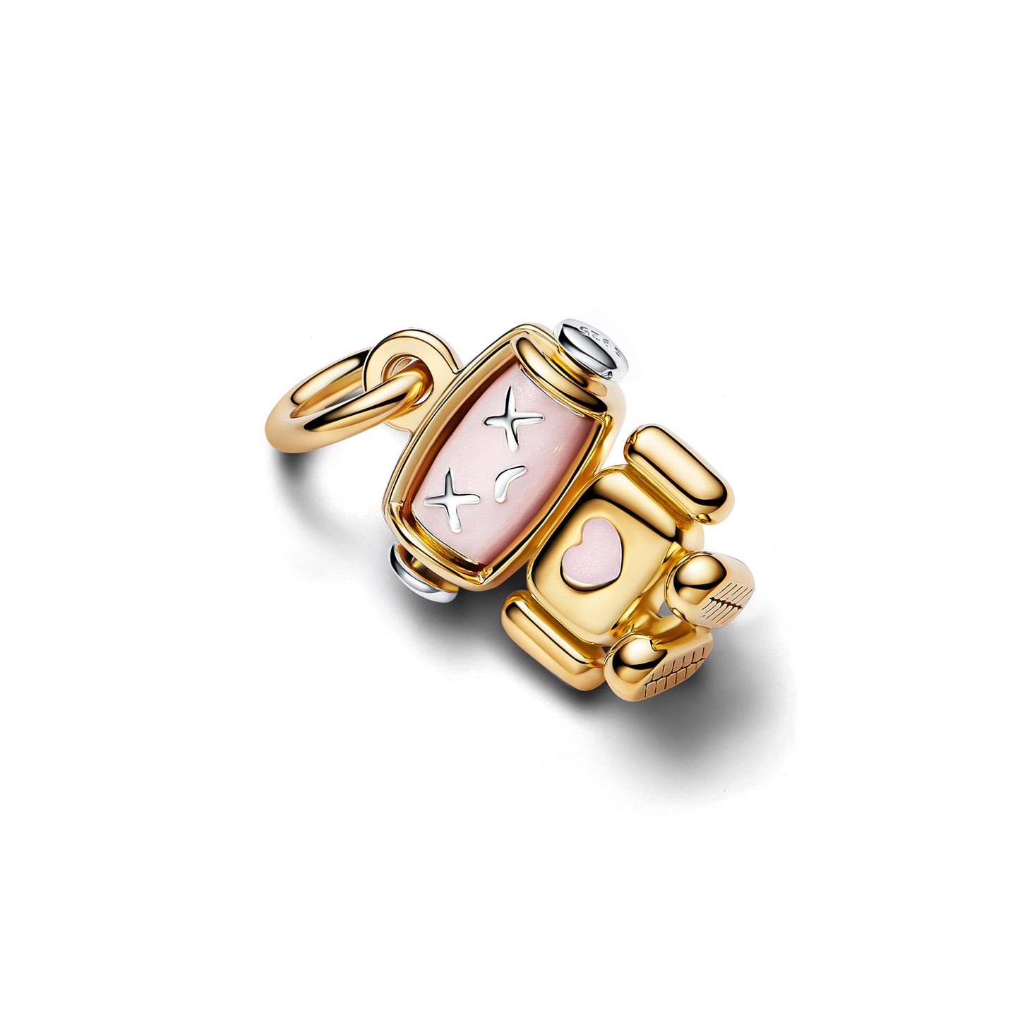 Spinnable Face Robot Dangle Charm Premium Fashion Jewelry Gift Collection