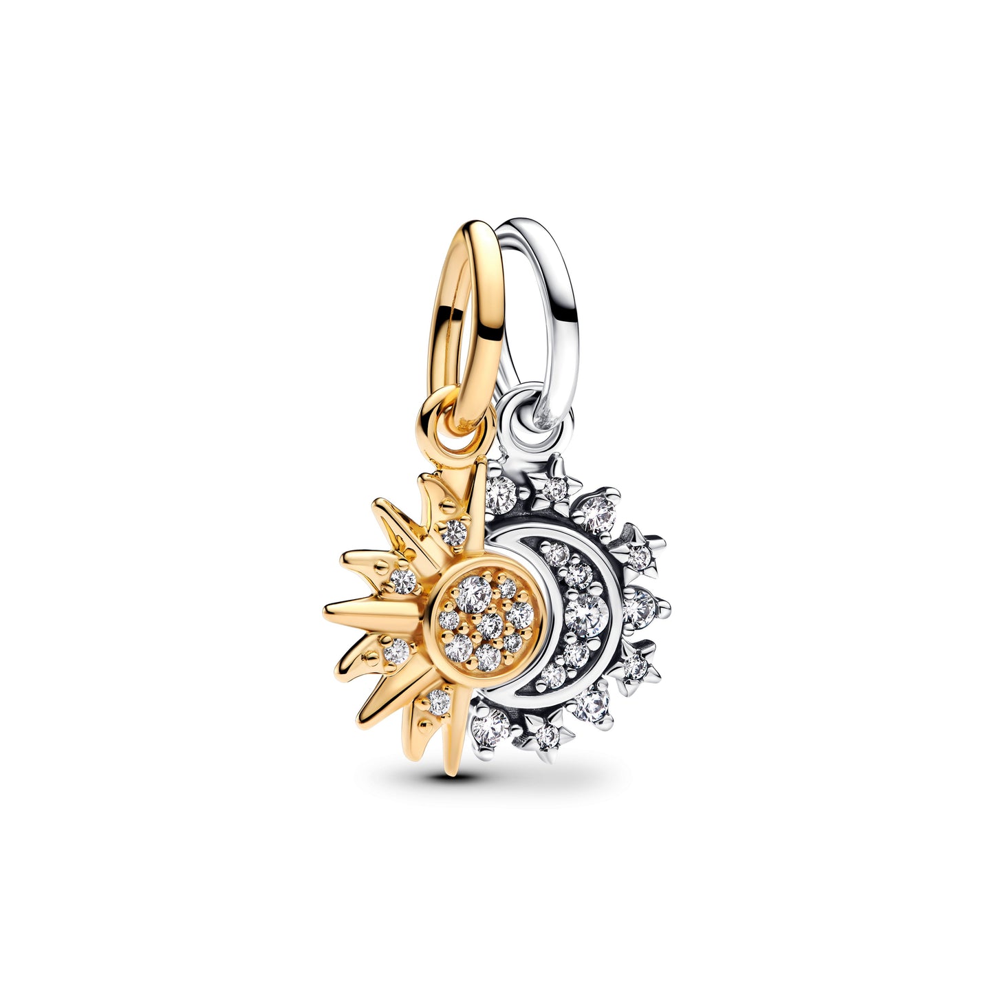 Splittable Sun & Moon Dangle Charm Premium Fashion Jewelry Gift Collection