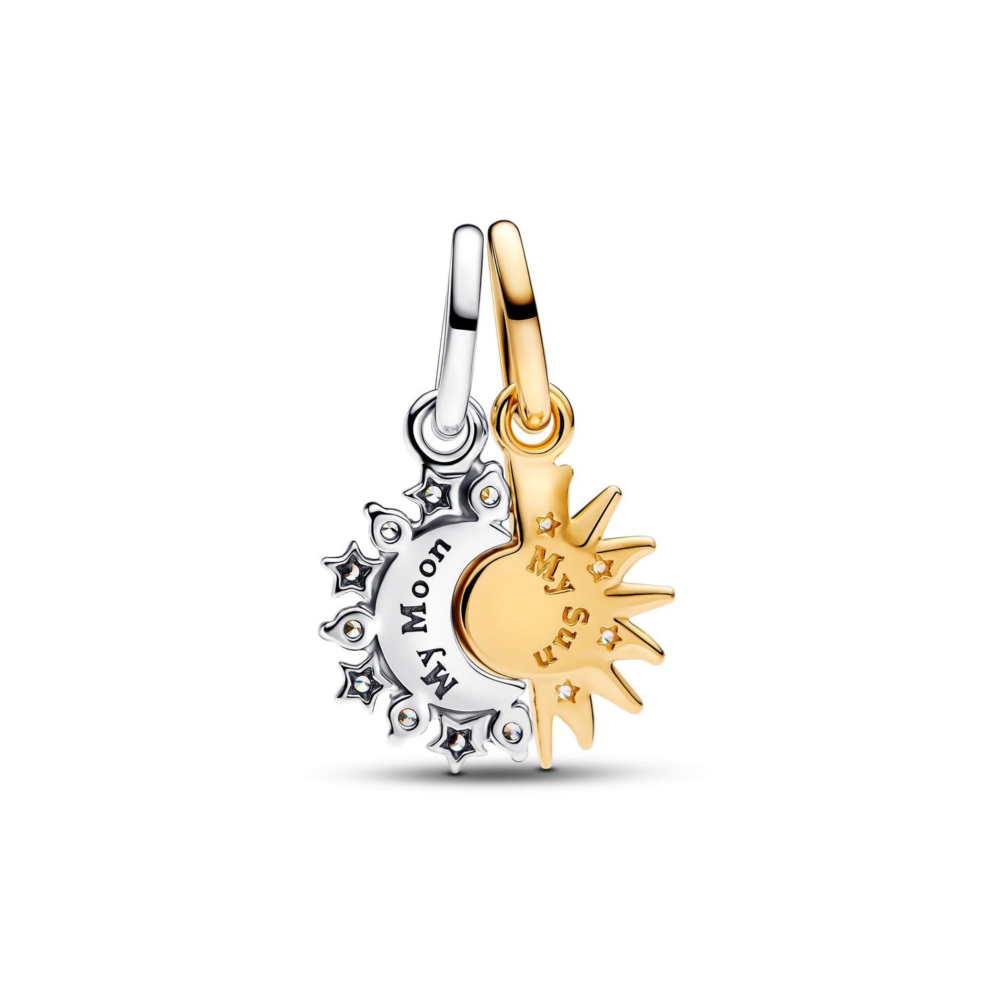 Splittable Sun & Moon Dangle Charm Premium Fashion Jewelry Gift Collection