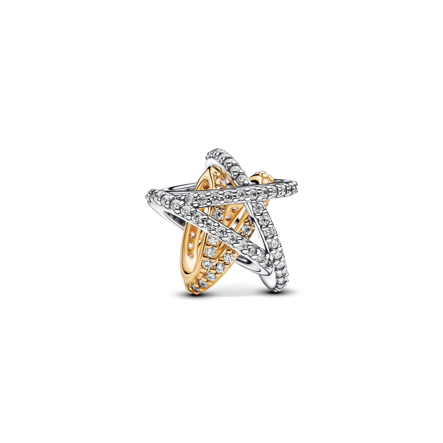 Sparkling Crossover Star Charm Premium Fashion Jewelry Gift Collection