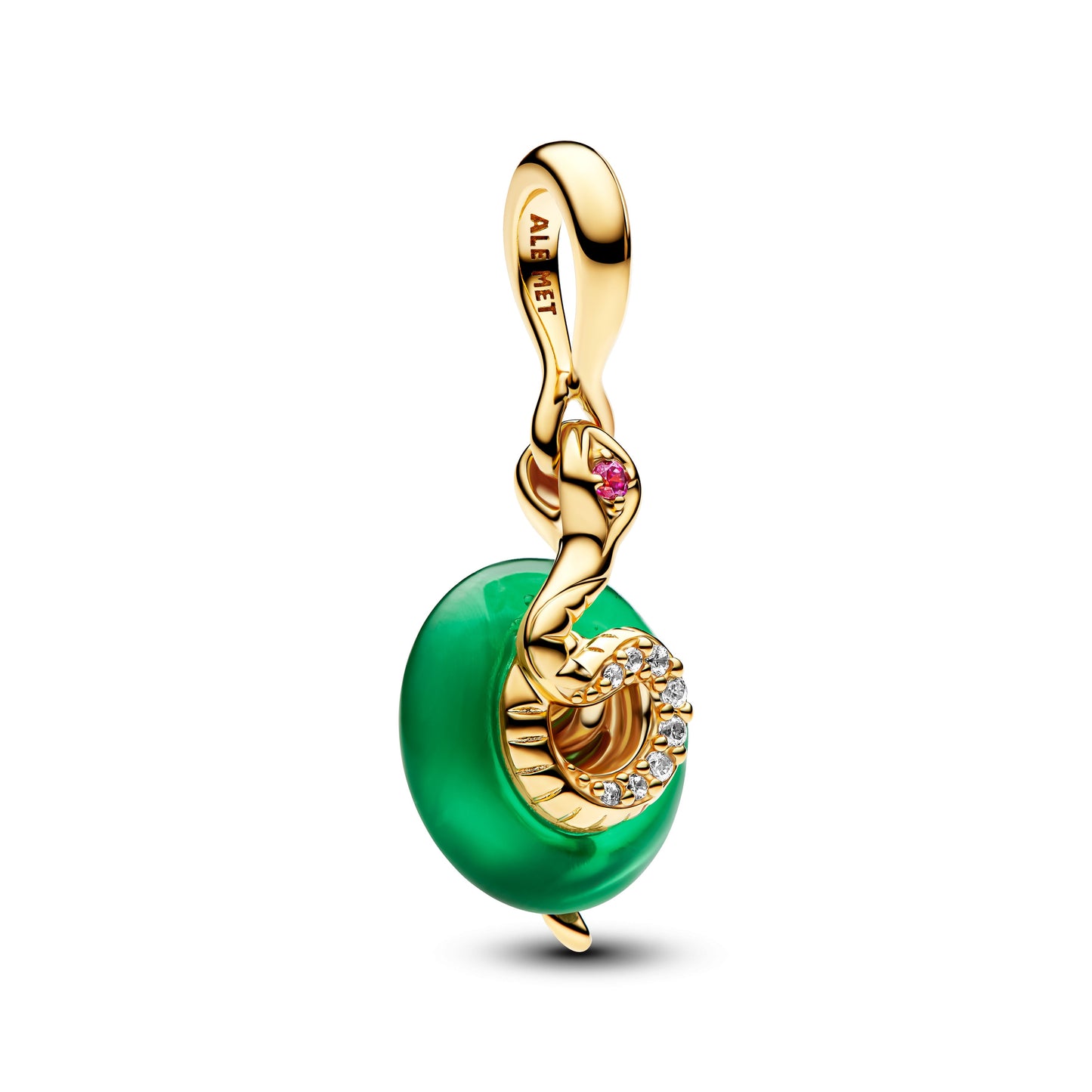 Snake Green Murano Glass Dangle Charm Premium Fashion Jewelry Gift Collection