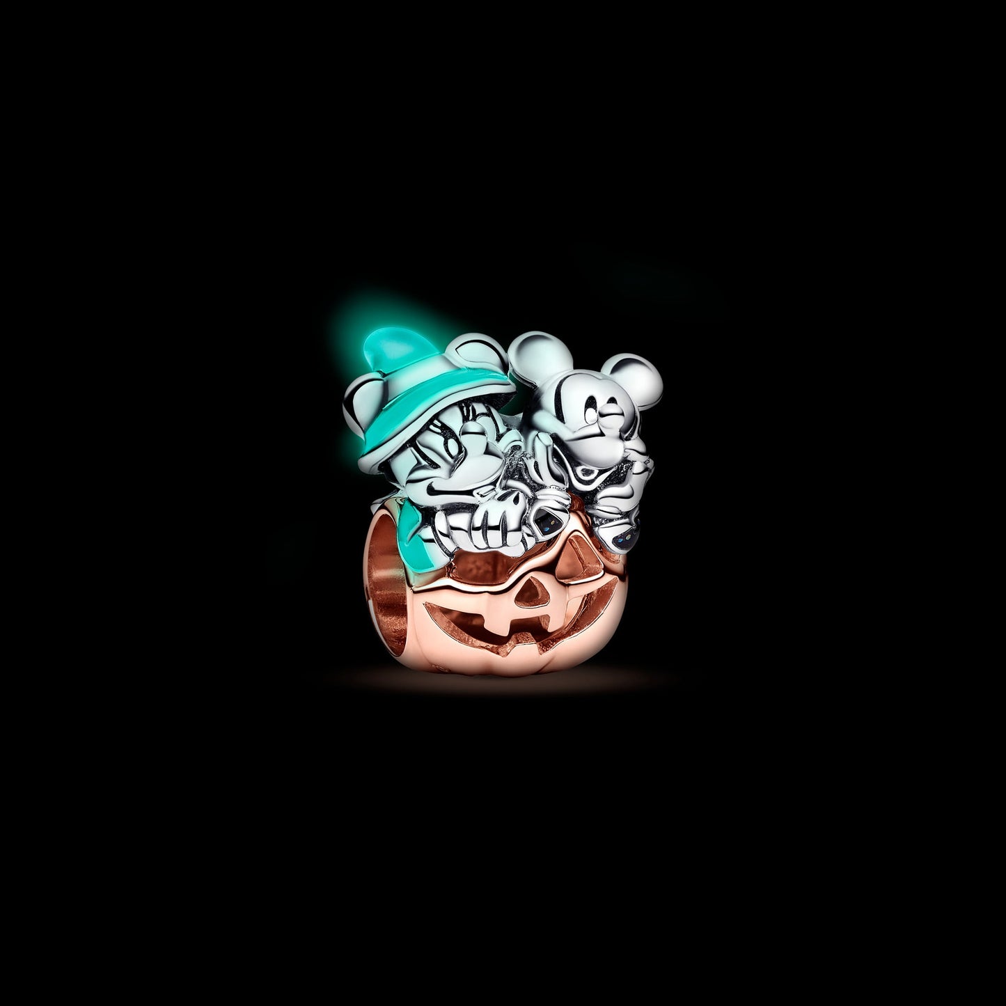 Disney Mickey Mouse & Minnie Mouse Halloween Pumpkin Charm Premium Fashion Jewelry Gift Collection
