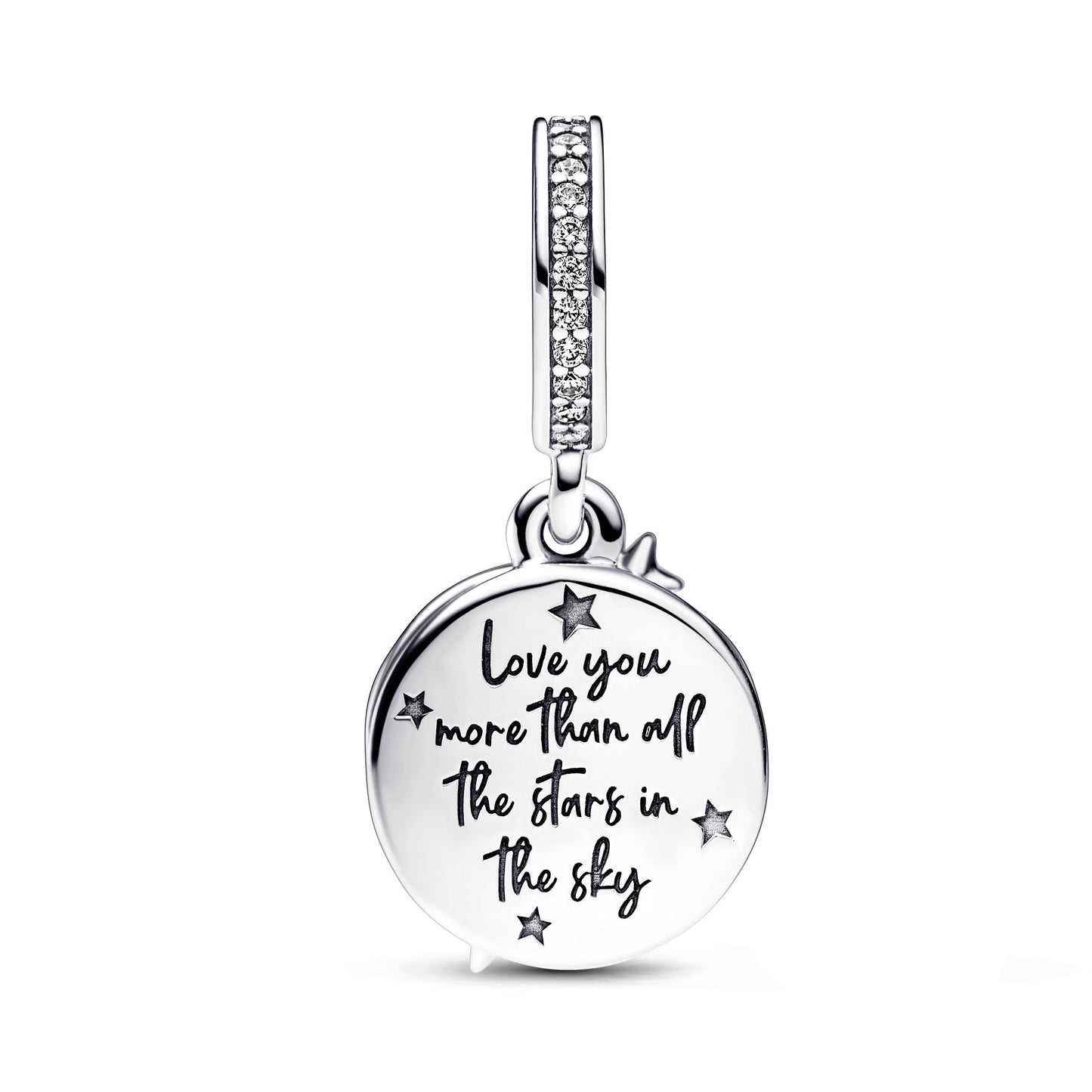 Two-tone Shooting Star Double Dangle Charm Premium Fashion Jewelry Gift Collection