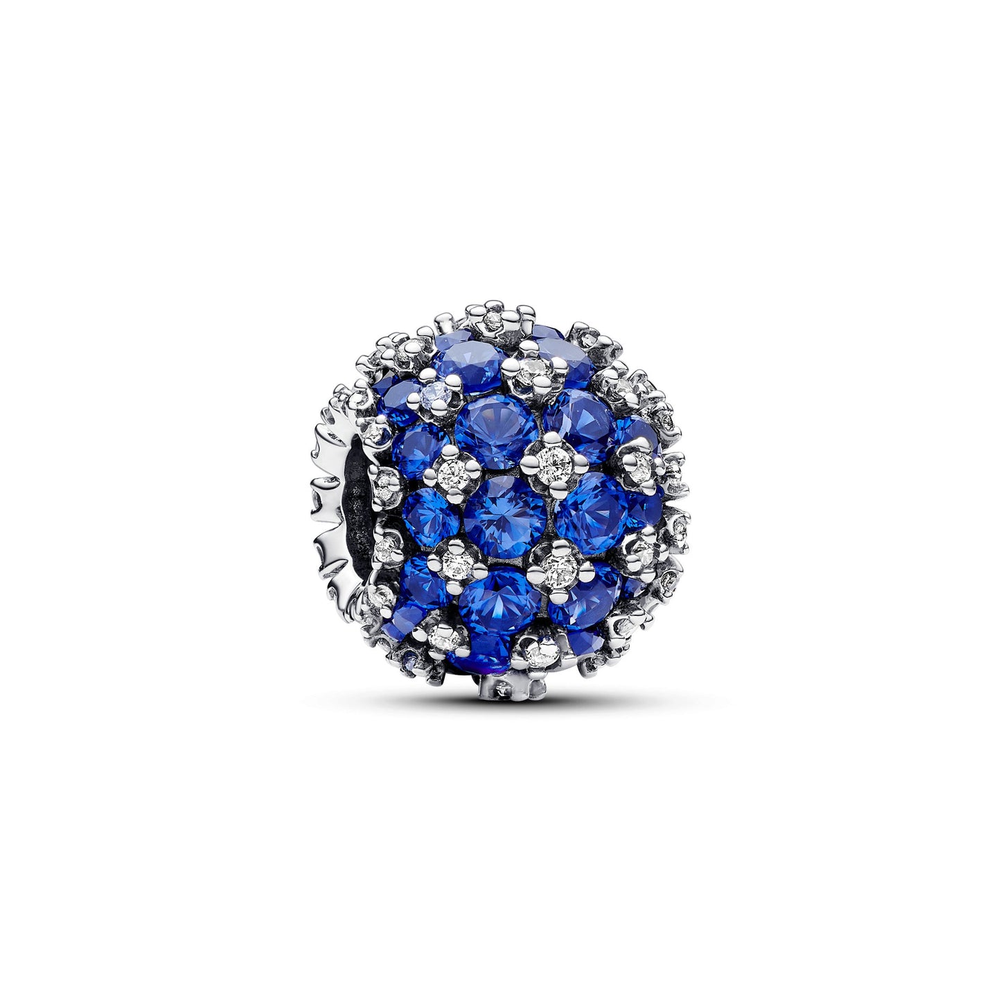 Sparkling Pavé Round Blue Charm Premium Fashion Jewelry Gift Collection
