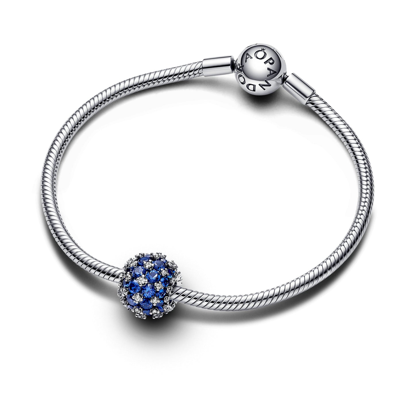 Sparkling Pavé Round Blue Charm Premium Fashion Jewelry Gift Collection