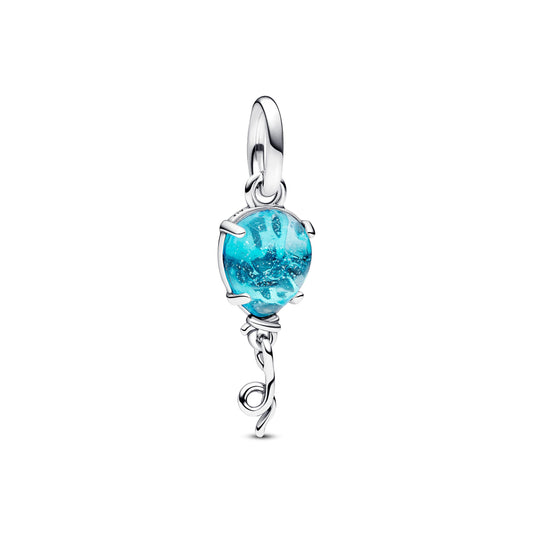 Blue Murano Glass Balloon Dangle Charm Premium Fashion Jewelry Gift Collection