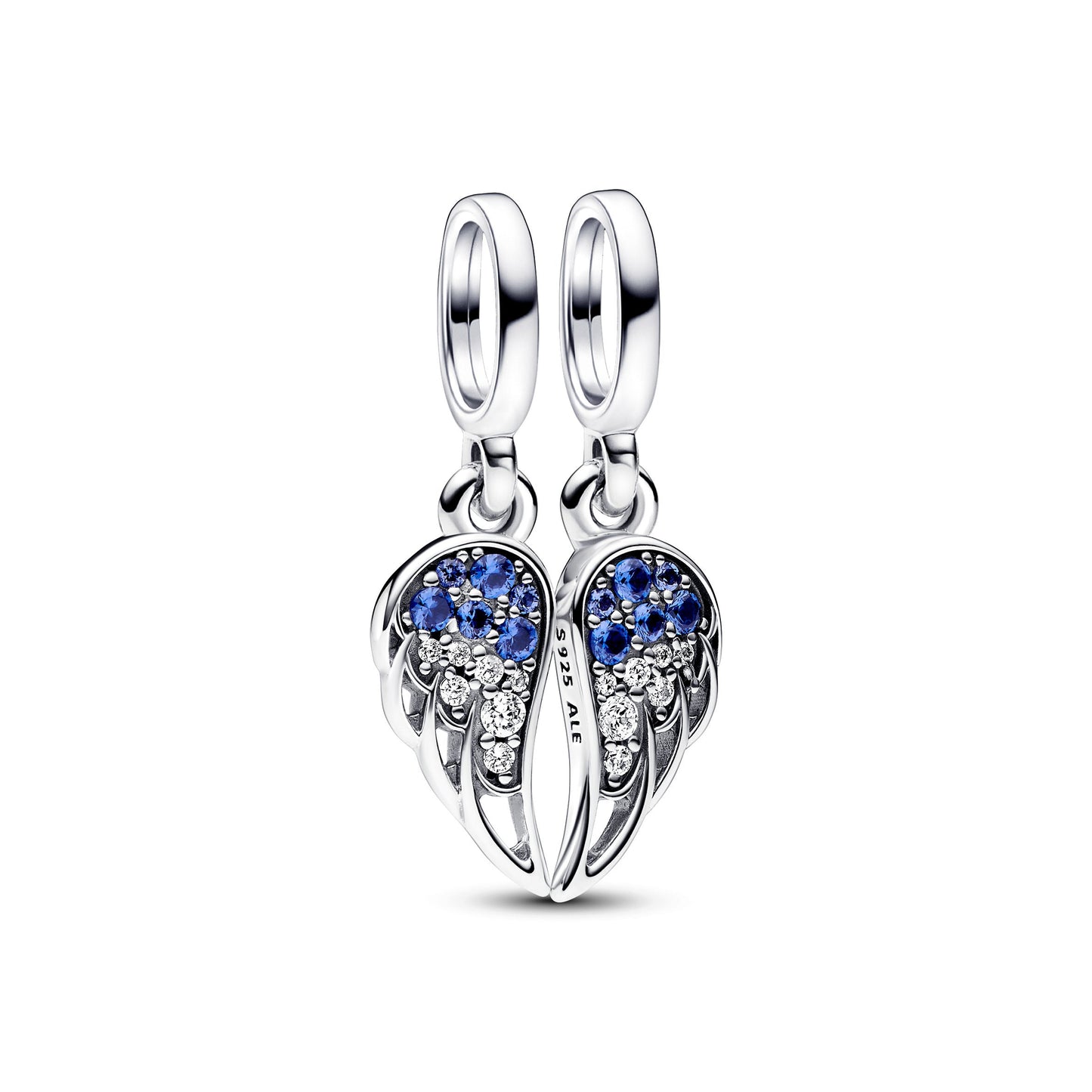 Sparkling Splitable Angel Wings Dangle Charm Premium Fashion Jewelry Gift Collection