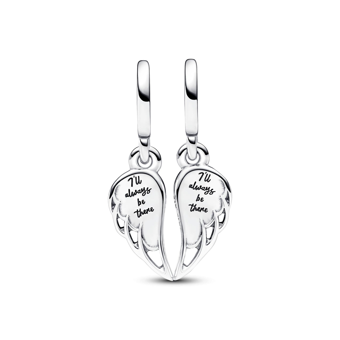 Sparkling Splitable Angel Wings Dangle Charm Premium Fashion Jewelry Gift Collection