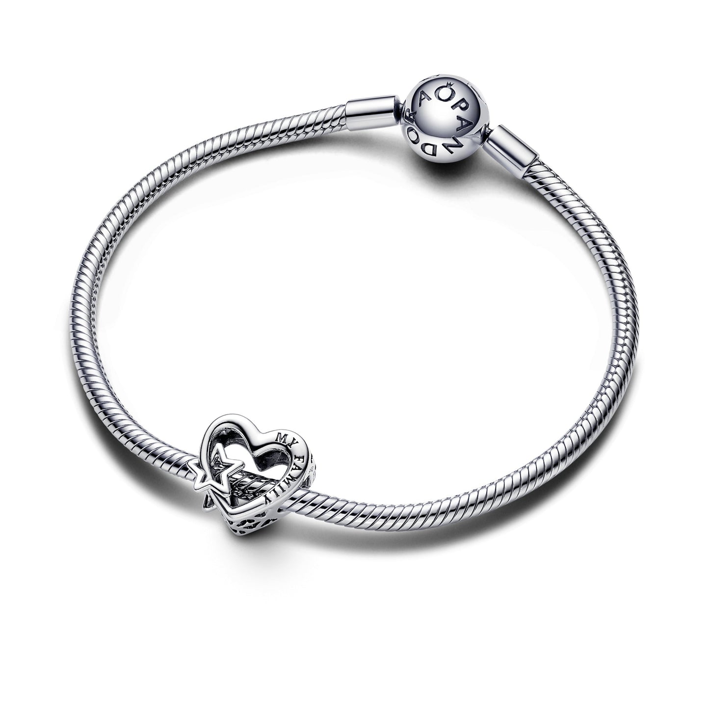 Openwork Family Heart & Star Charm Premium Fashion Jewelry Gift Collection