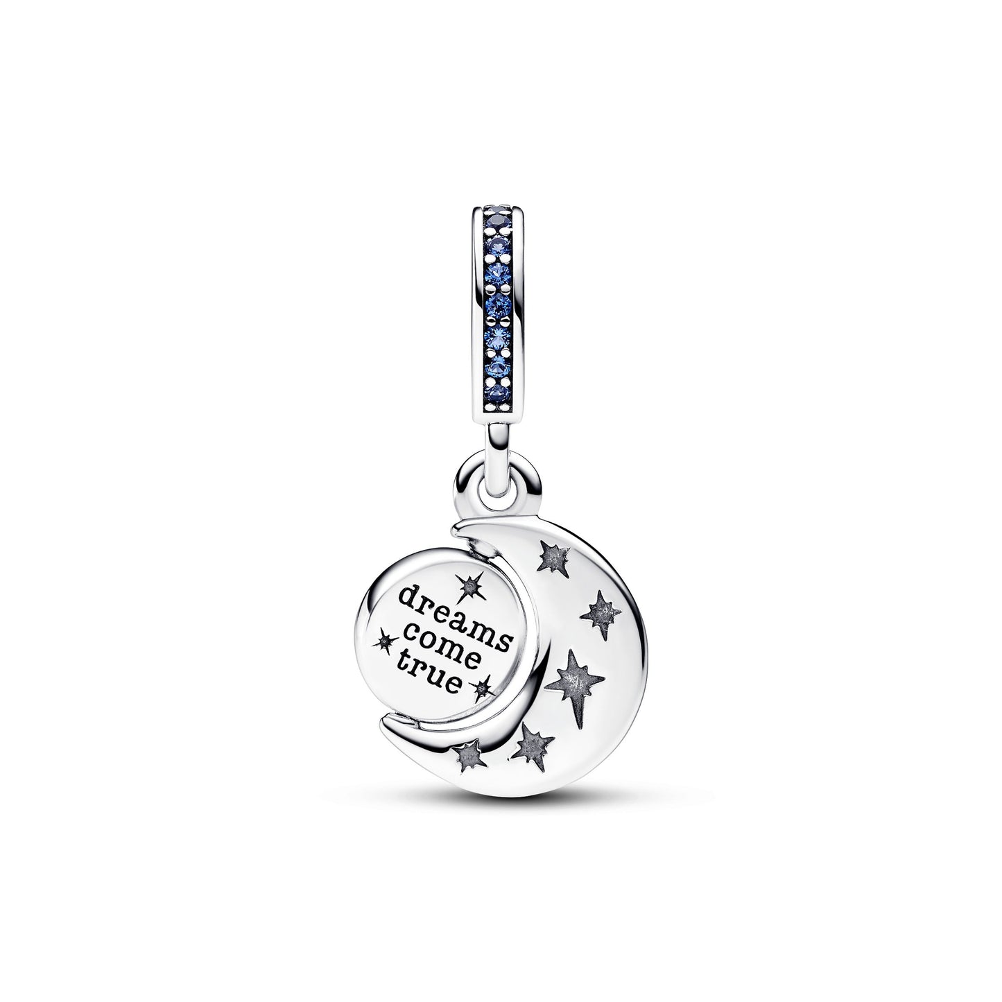 Sparkling Moon Spinning Dangle Charm Premium Fashion Jewelry Gift Collection