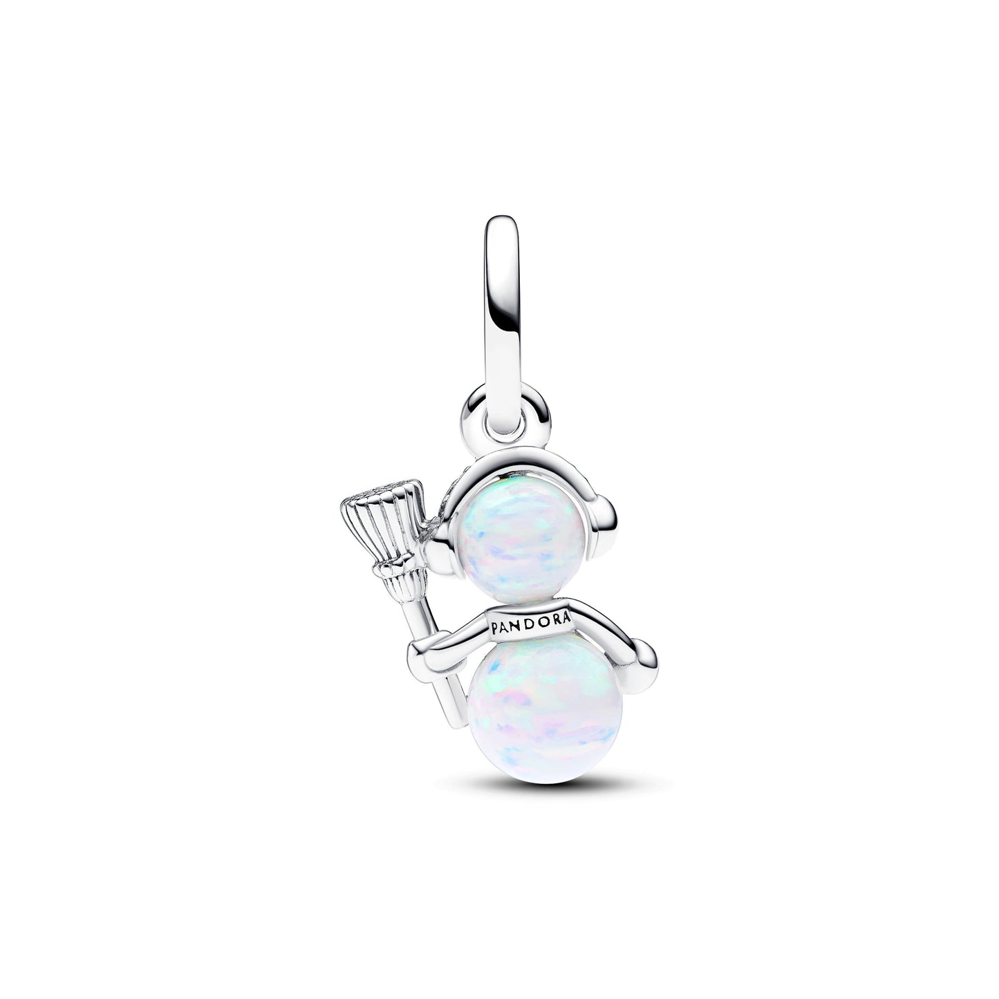 Opalescent Snowman Dangle Charm Premium Fashion Jewelry Gift Collection