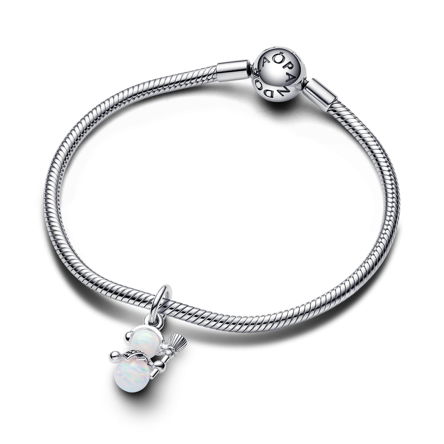 Opalescent Snowman Dangle Charm Premium Fashion Jewelry Gift Collection