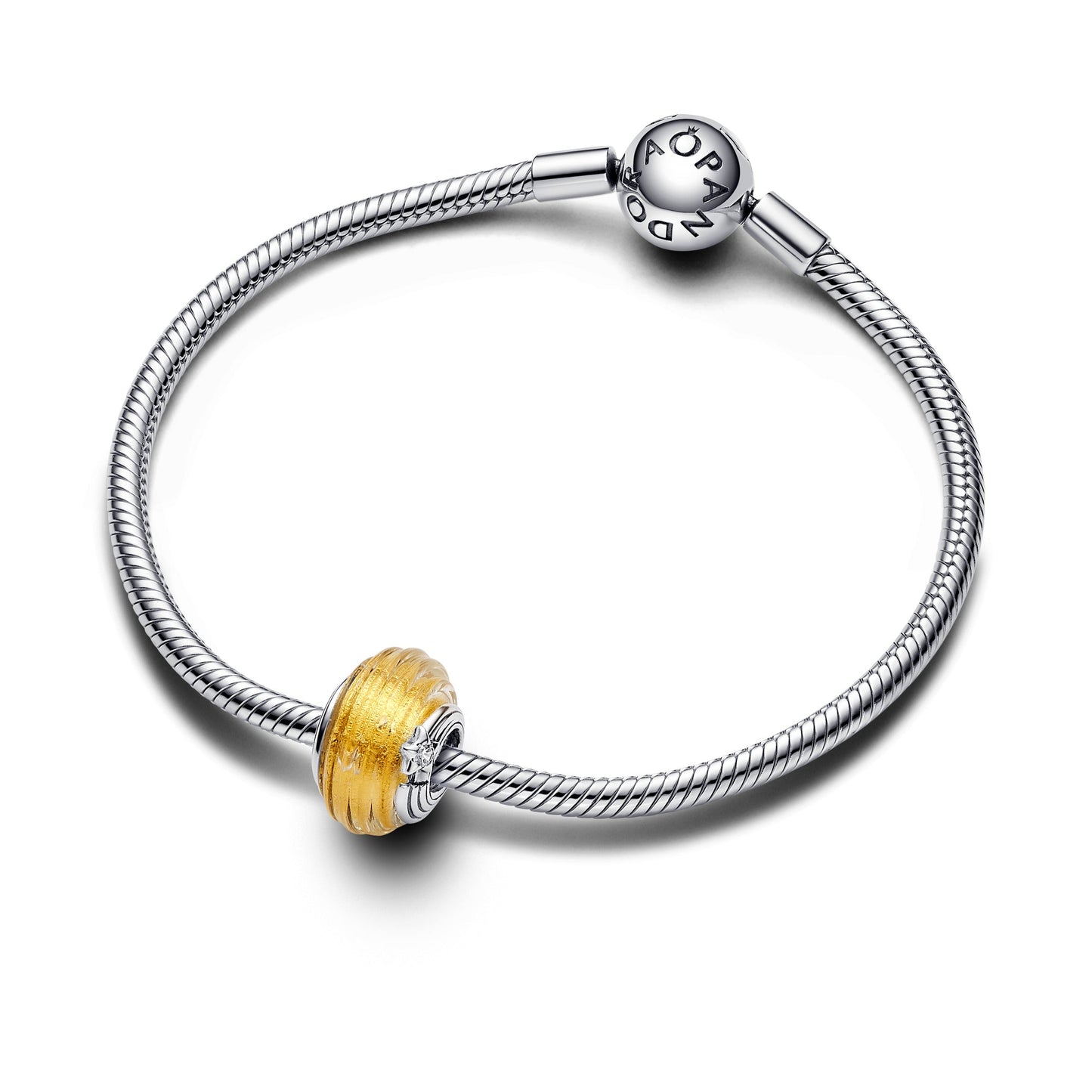 Shooting Star Grooved Murano Glass Charm Premium Fashion Jewelry Gift Collection