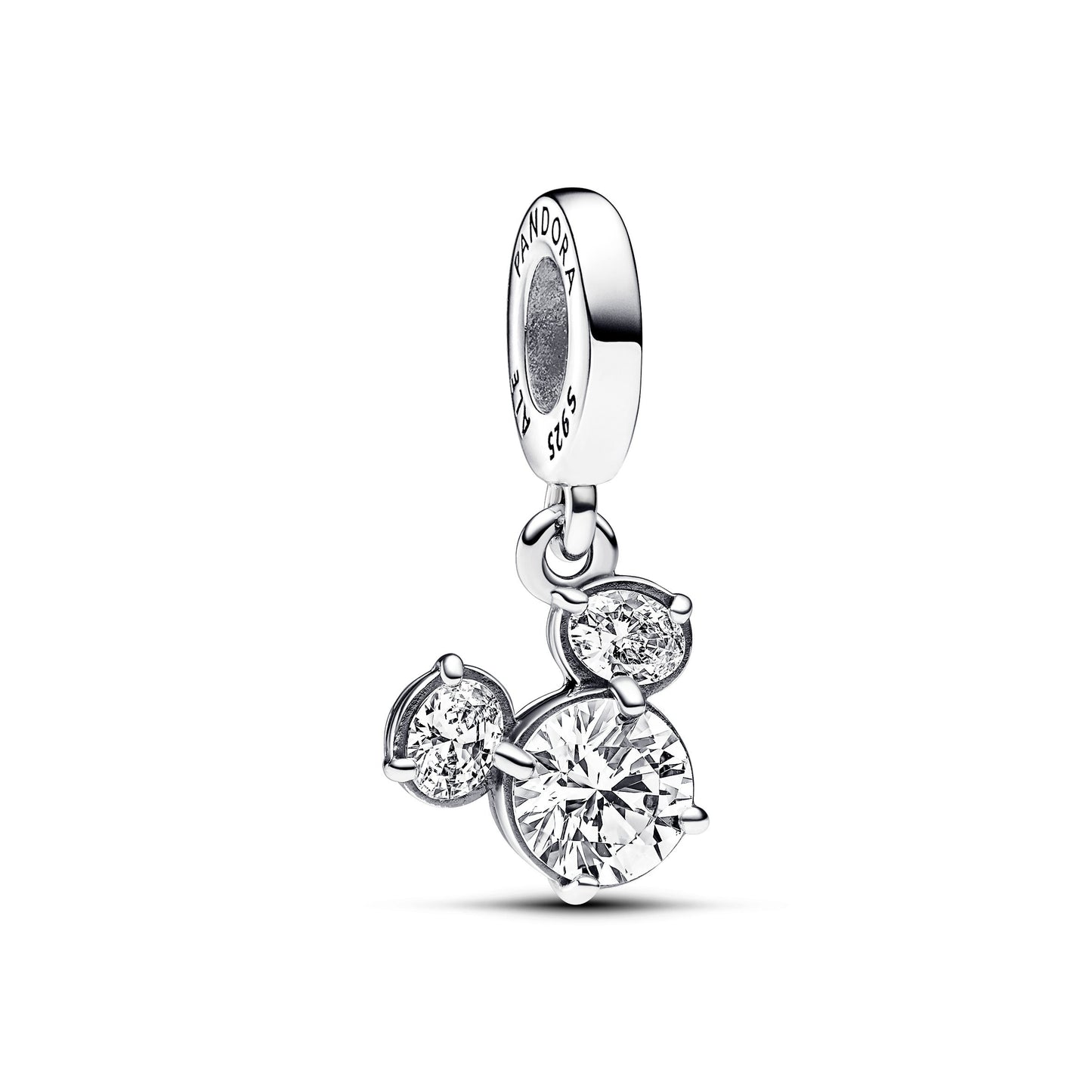Disney Mickey Mouse Sparkling Head Silhouette Dangle Charm Premium Fashion Jewelry Gift Collection