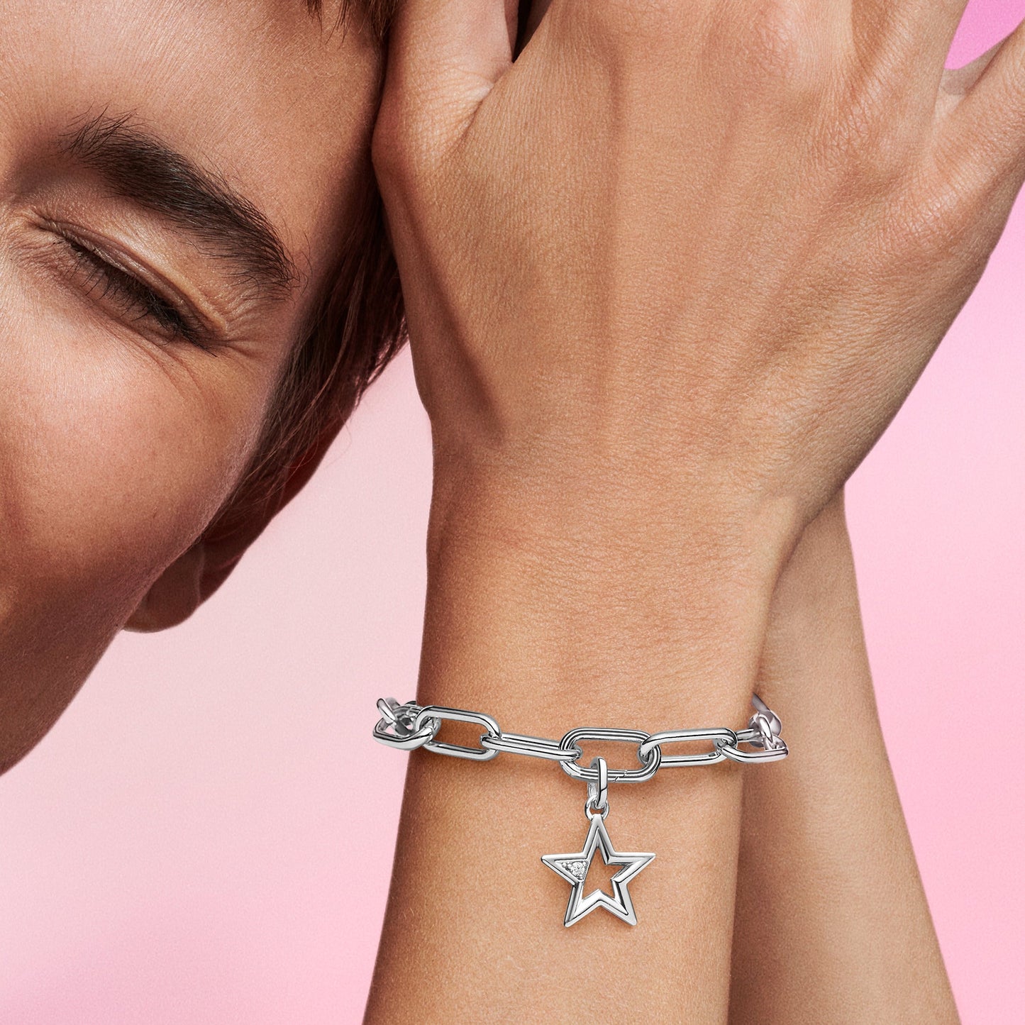 Pandora ME Sparkling Star Medallion Charm Premium Fashion Jewelry Gift Collection