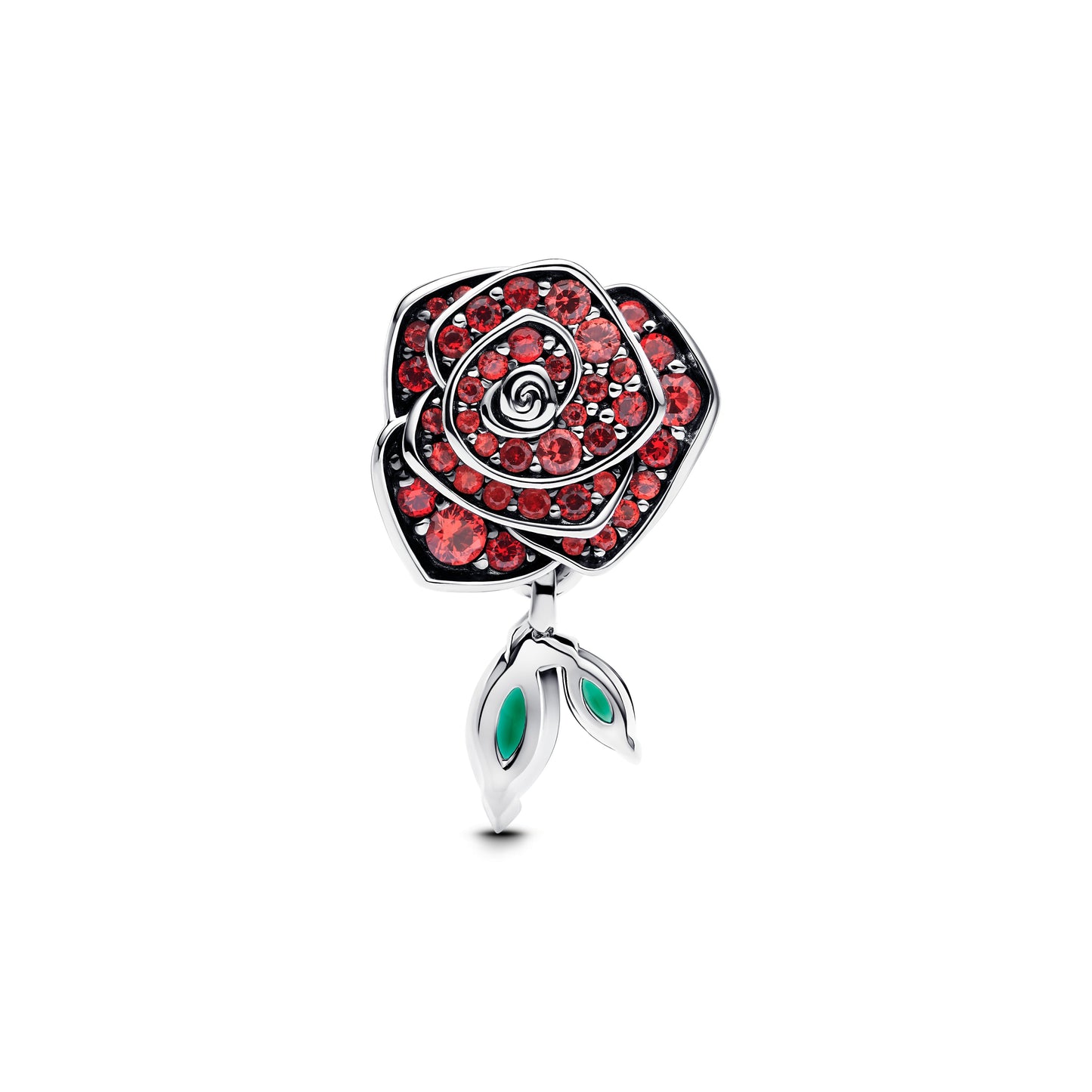 Sparkling Rose in Bloom Charm Premium Fashion Jewelry Gift Collection