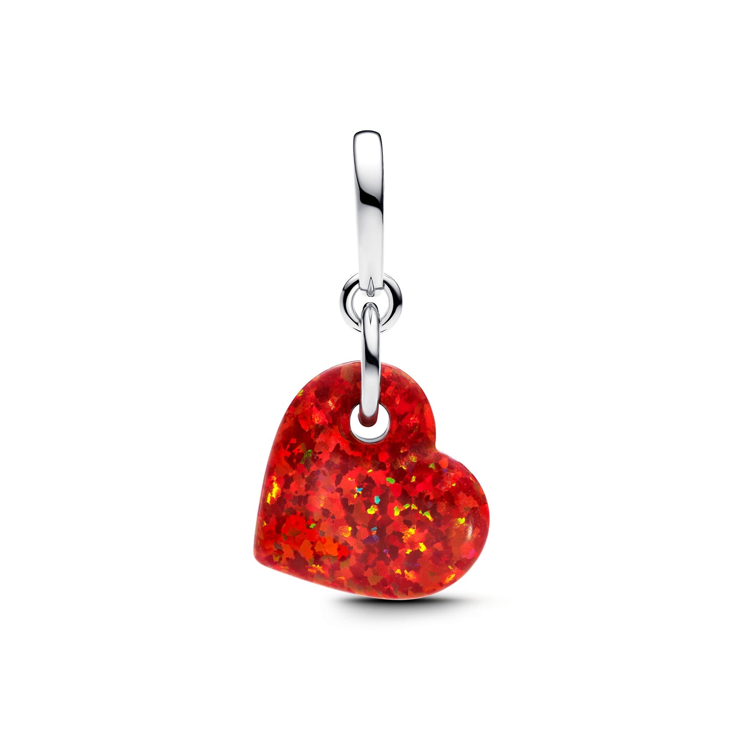 Opalescent Red Heart Dangle Charm Premium Fashion Jewelry Gift Collection