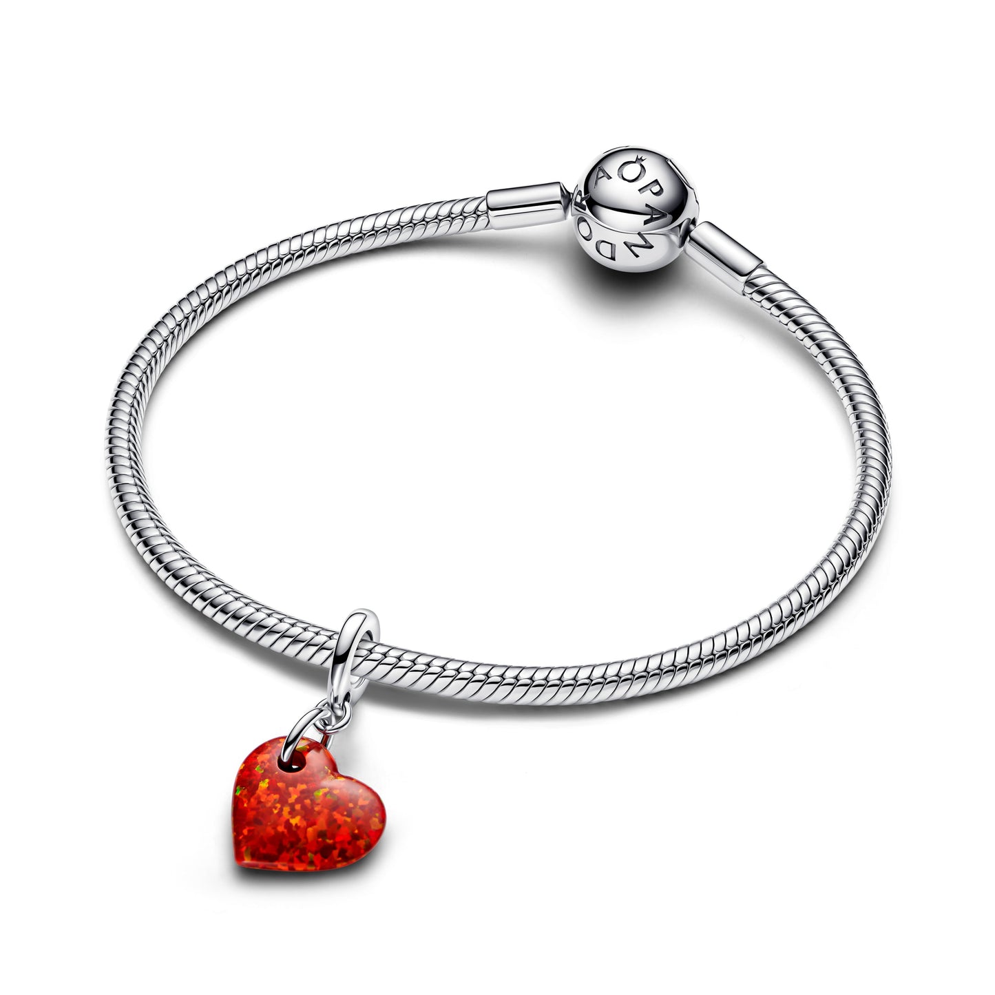 Opalescent Red Heart Dangle Charm Premium Fashion Jewelry Gift Collection
