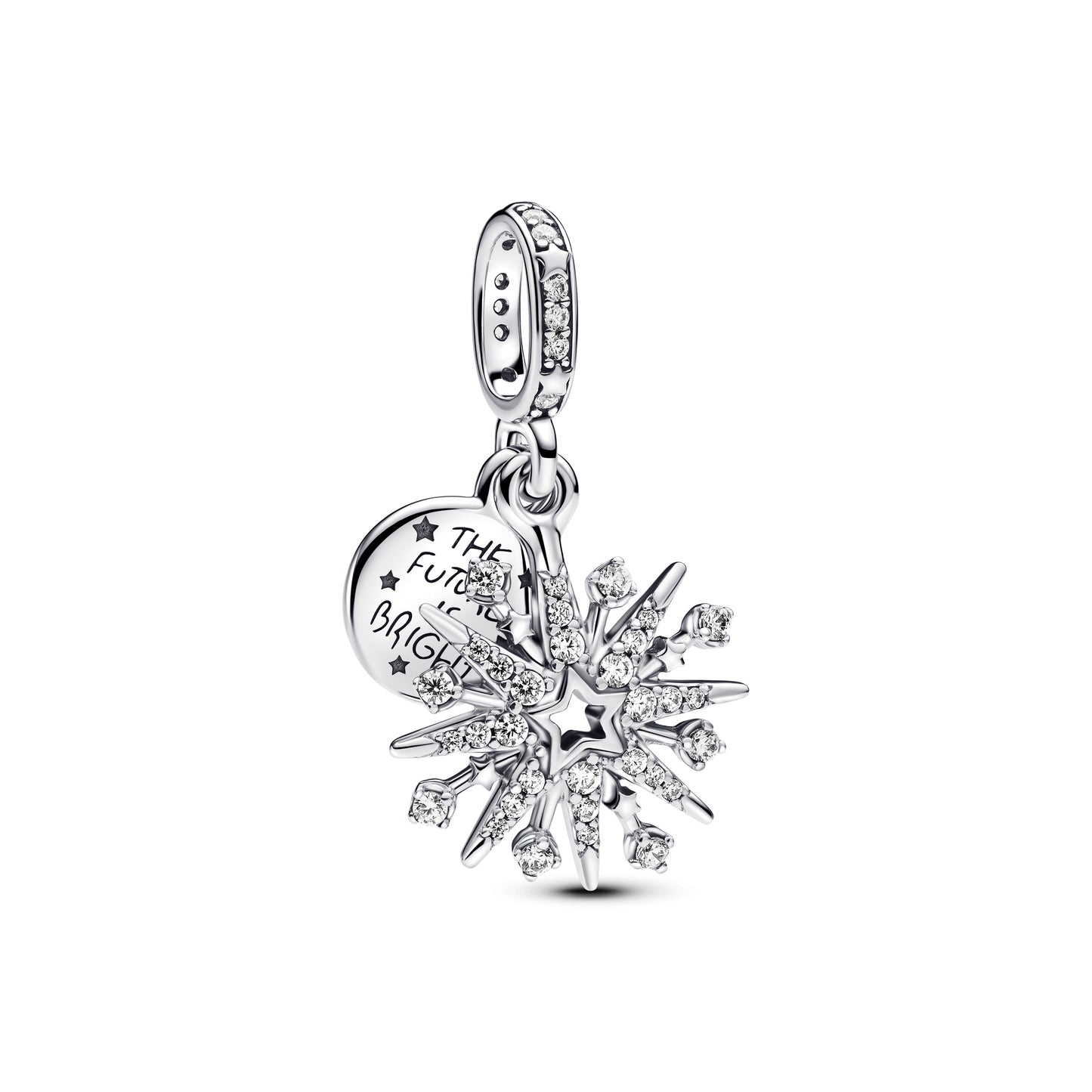 Sparkling Firework Double Dangle Charm Premium Fashion Jewelry Gift Collection