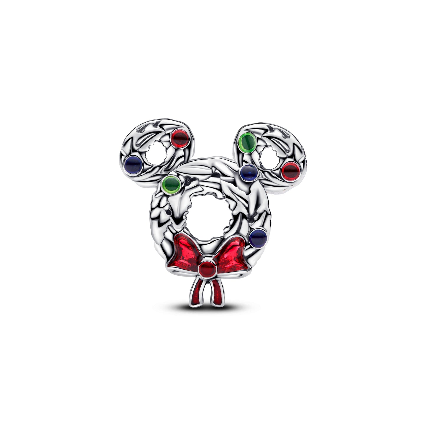 Disney Mickey Mouse Christmas Wreath Charm Premium Fashion Jewelry Gift Collection