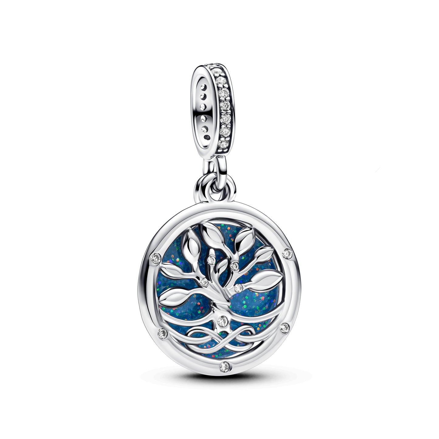 Glow-in-the-dark Infinity Tree Double Dangle Charm Premium Fashion Jewelry Gift Collection