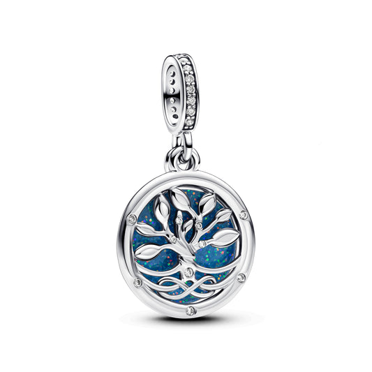 Glow-in-the-dark Infinity Tree Double Dangle Charm Premium Fashion Jewelry Gift Collection
