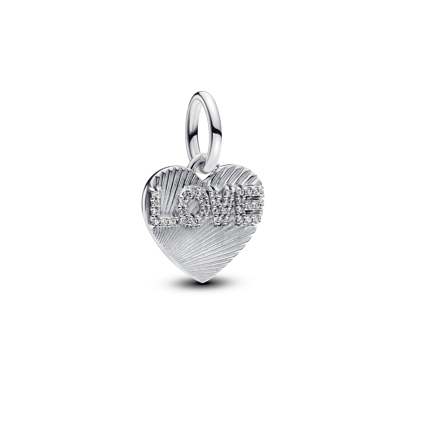 Engravable Love Heart Dangle Charm Premium Fashion Jewelry Gift Collection