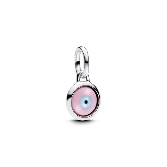 Engravable Evil Eye Murano Glass Mini Dangle Charm Premium Fashion Jewelry Gift Collection