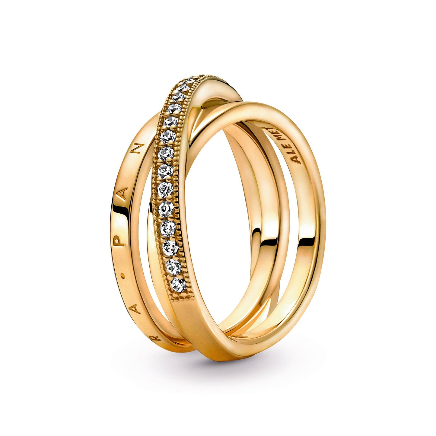 Crossover Pavé Triple Band Ring Popular Style Premium Collection