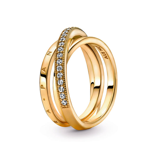 Crossover Pavé Triple Band Ring Popular Style Premium Collection