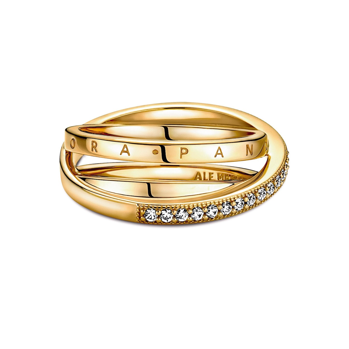 Crossover Pavé Triple Band Ring Popular Style Premium Collection