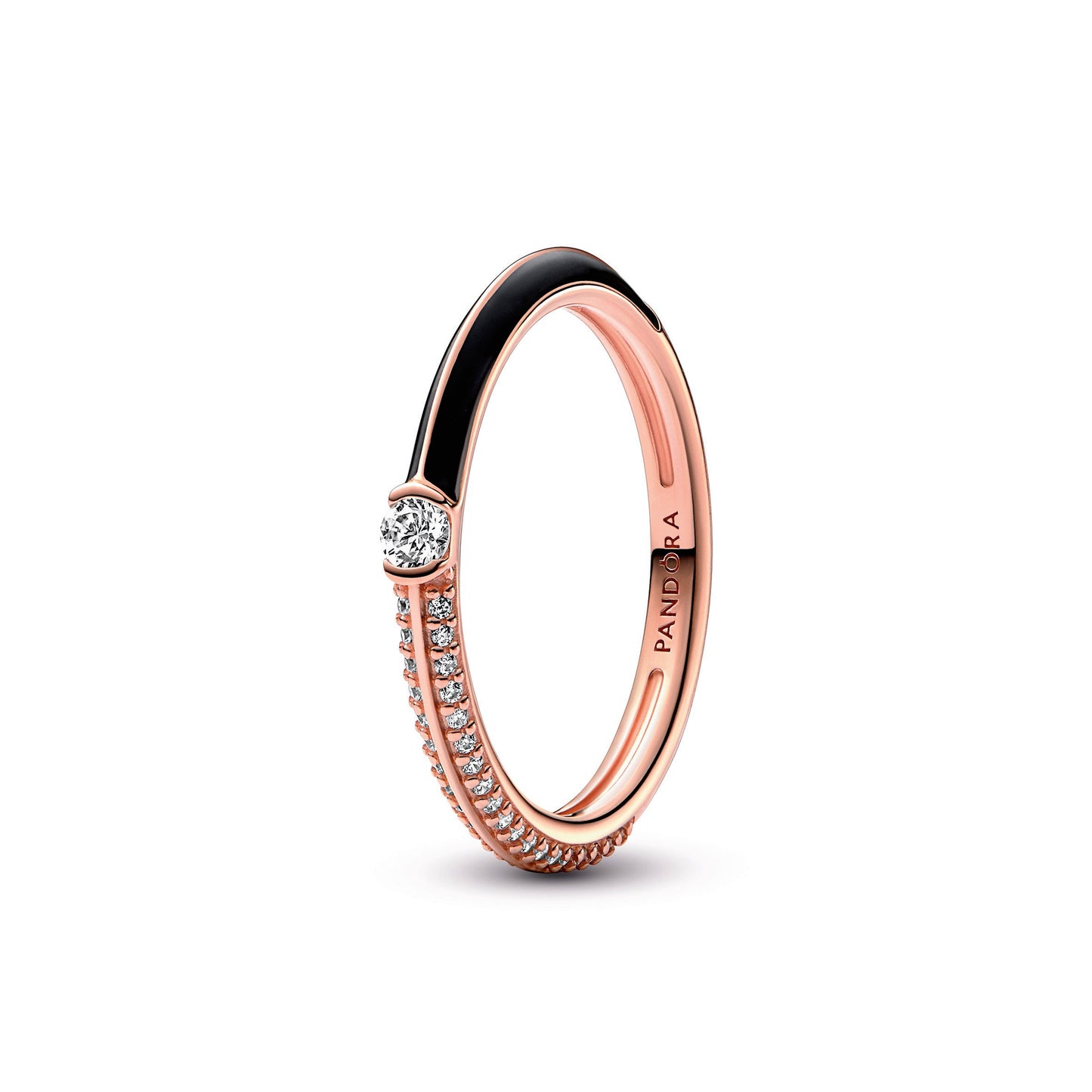 Pandora ME Pavé & Black Dual Ring Popular Style Premium Collection