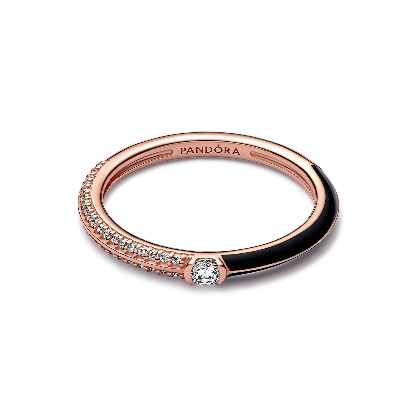 Pandora ME Pavé & Black Dual Ring Popular Style Premium Collection